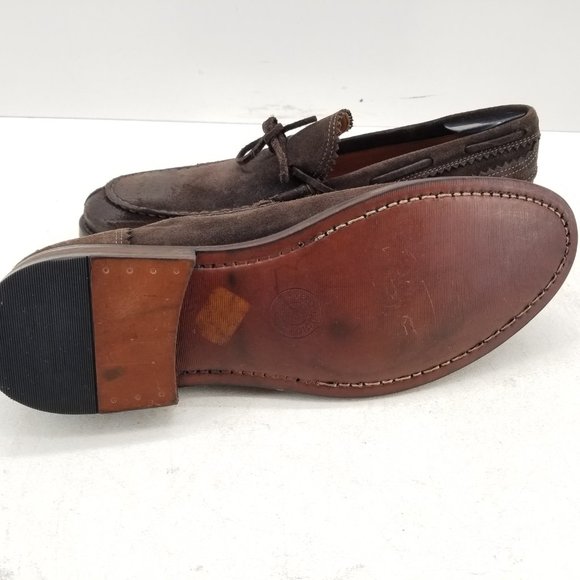 TREMP ITALY Men's Split Toe Oxford Shoes Brown Leather  Size 10 M - Picture 7 of 8